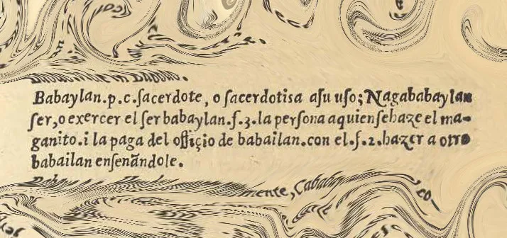 Old dictionary entry for babaylan