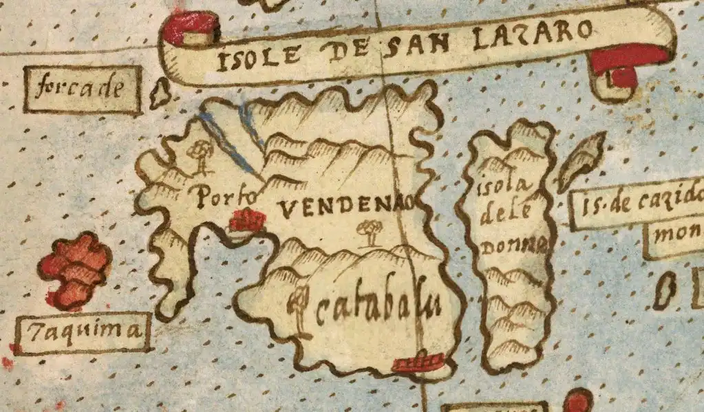 If Catabalu is indeed Ratabaluy, then it&rsquo;s possible that it is located on the southeast edge of Mindanao, but as this map is quite crude, given that it positions Luzon and Visayas on the east of Mindanao, one has to take the information given by this map with tons of salt.